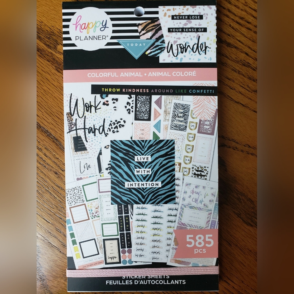 Colorful Animal Print Sticker Book (585 Pcs) by The Happy Planner